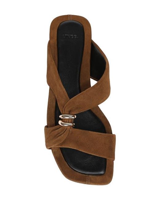 Vince Brown Vilma Two-Strap Sandal