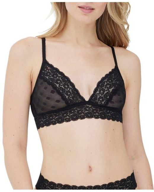 Skarlett Blue Black Dare Dot Pattern Plunge Bralette