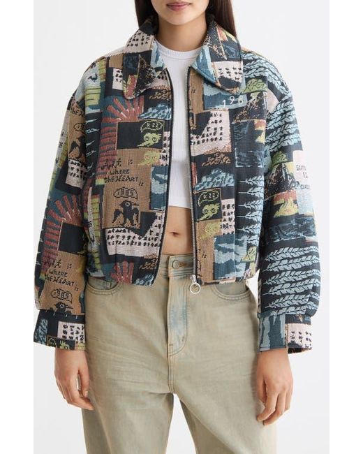 Scotch & Soda Multicolor Art Department Collage Cotton Blend Jacquard Jacket