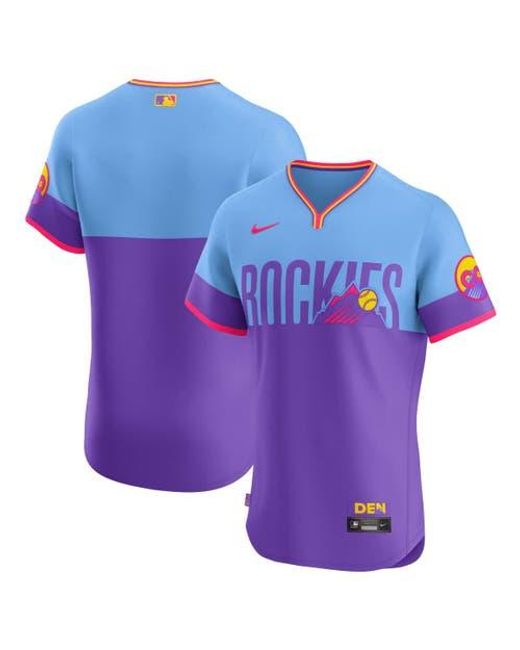 Nike Purple Colorado Rockies 2025 City Connect Elite Jersey for men