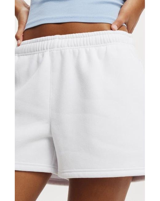 Cotton On White Active Plush Essential Gym Short