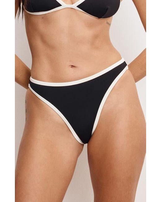 GOOD AMERICAN Black Compression Better Bikini Bottoms