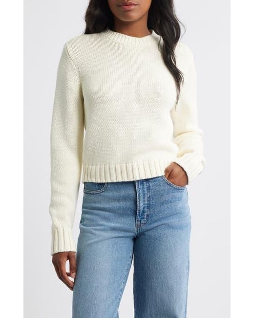 Madewell Blue Solid Relaxed Cotton Sweater