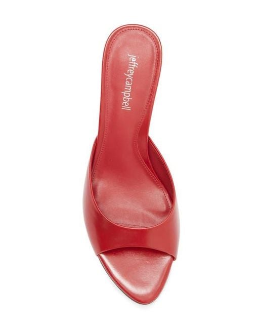 Jeffrey Campbell Red Spy-Kid Slide Sandal
