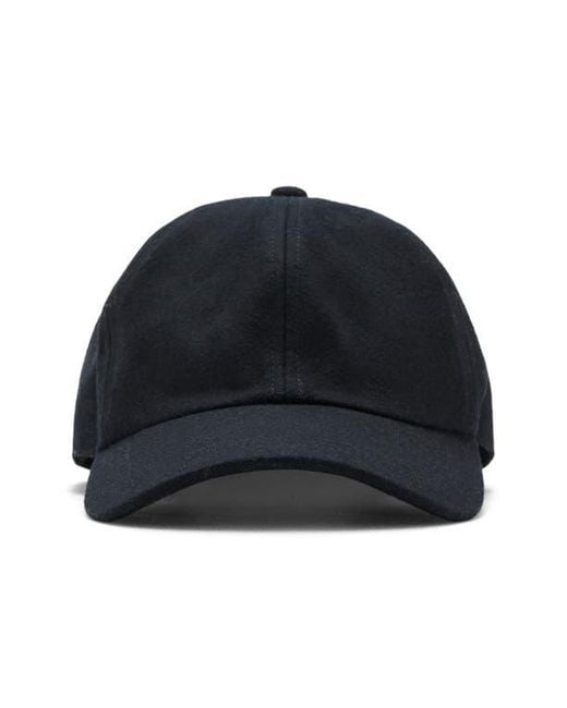 Mango Blue Wool Blend Baseball Cap for men