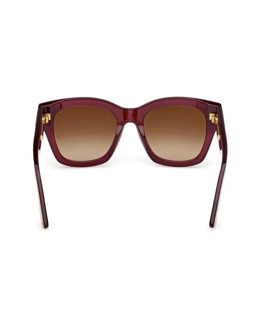 Tom Ford Brown 53Mm Gradient Butterfly Sunglasses