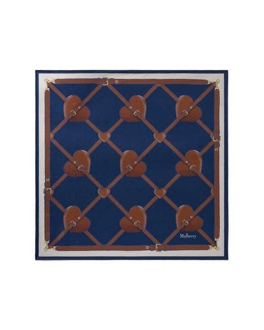Mulberry Blue Heart Pocket Square