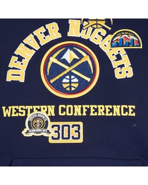Pro Standard Blue Denver Nuggets Area Code Pullover Hoodie for men