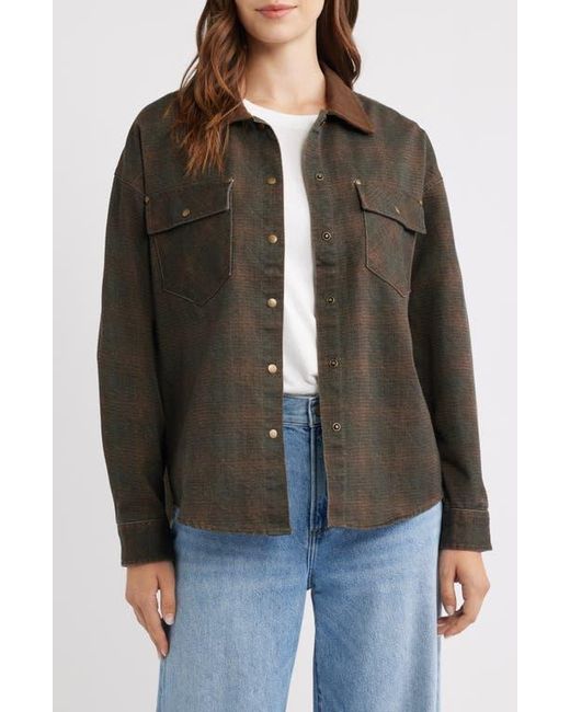 Thread & Supply Black Plaid Cotton Shacket