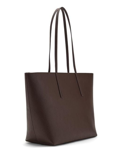 Mango Brown Double Handle Shopper Tote