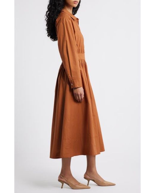 FREEMARKET Orange Long Sleeve Shirtdress