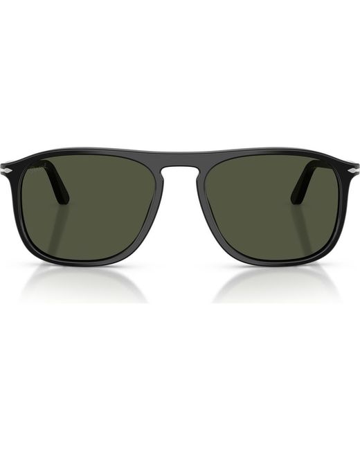 Persol Green 57Mm Square Sunglasses