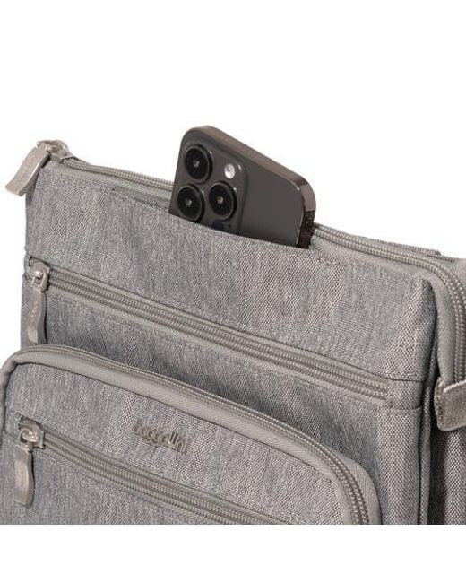 Baggallini Gray Out And About Crossbody Bag