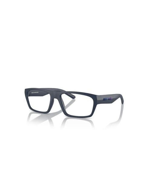 Arnette Blue 56Mm Rectangle Optical Glasses for men