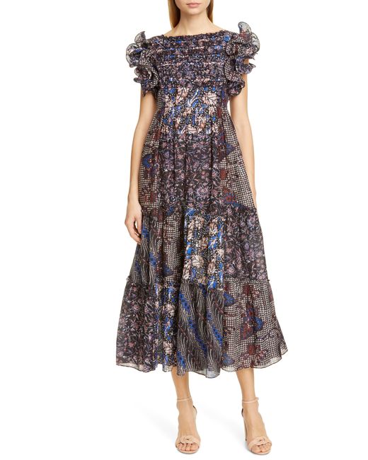 ulla johnson narcissa ruffle gown
