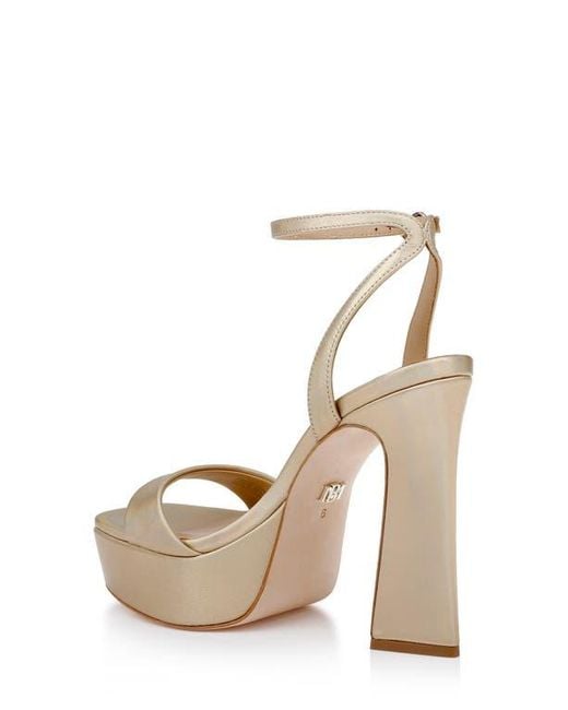 Badgley Mischka White Caia Ankle Strap Platform Sandal