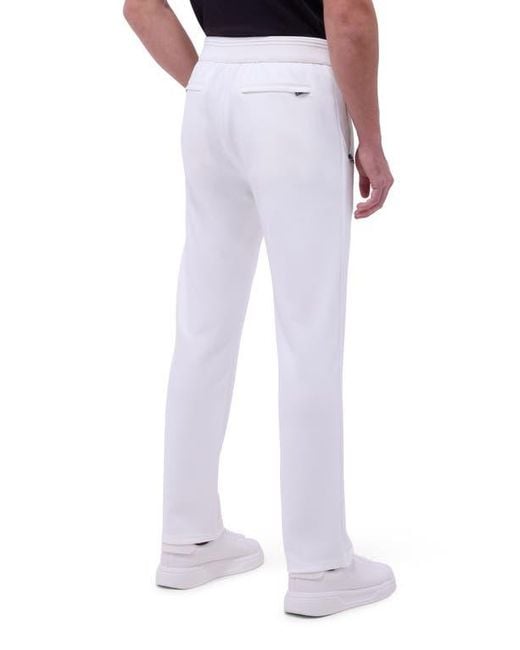 Bugatchi White Soft Touch Pintuck Pants for men