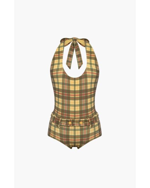 Oddli Metallic Halter One Piece