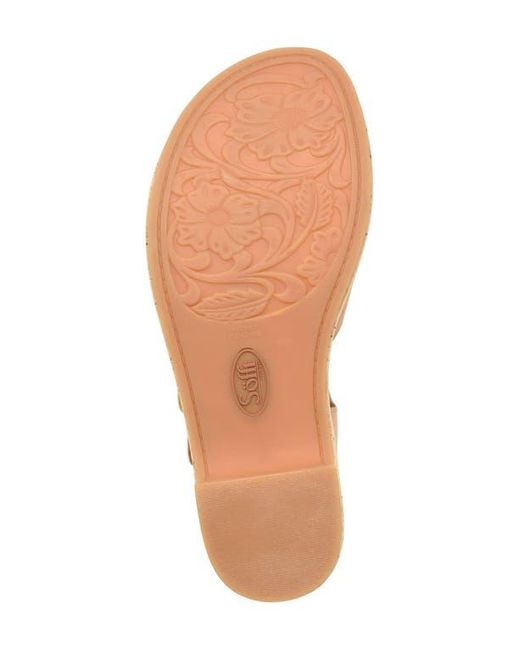 Söfft Natural Capri Ankle Strap Platform Sandal