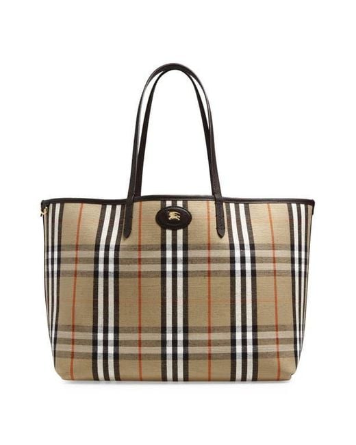 Burberry Black Medium Bloomsbury Leather & Canvas Reversible Tote