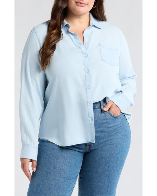 Caslon Blue Chambray Button-Up Shirt