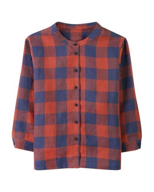 Celtic & Co. Red Check Swing Blouse