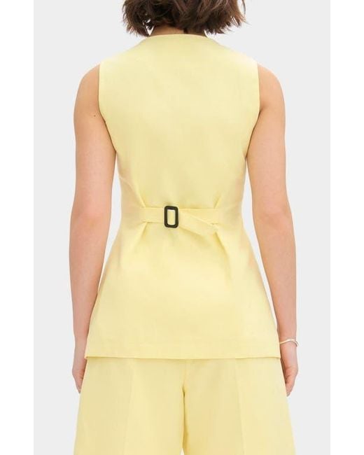 ALIGNE Yellow Leo Collarless Vest