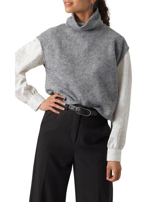 Vero Moda Black Blis Cap Sleeve Turtleneck Sweater