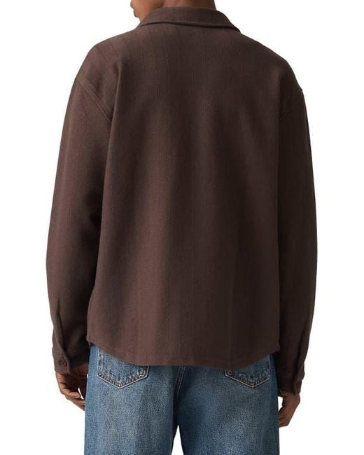 Levi's Brown Bayview Soft Worker Cotton Button-Up Overshirt for men
