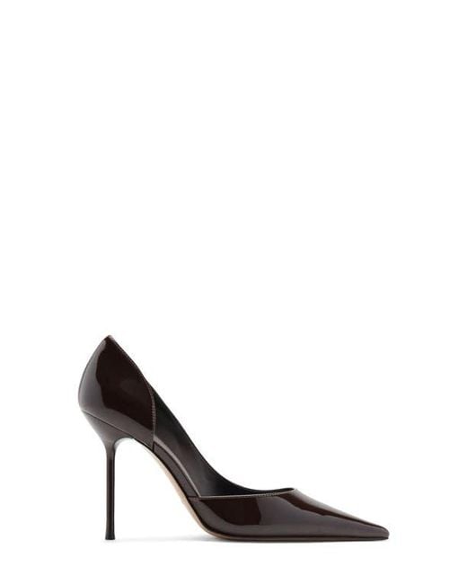 Mango Black Half D'Orsay Pointed Toe Pump