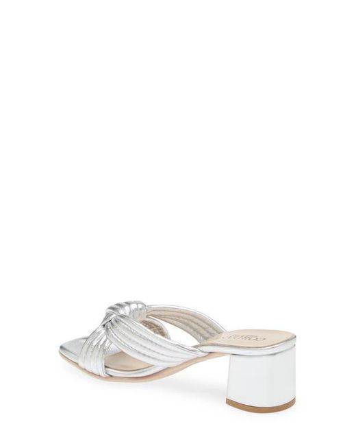 Cordani White Imani Metallic Slide Sandal