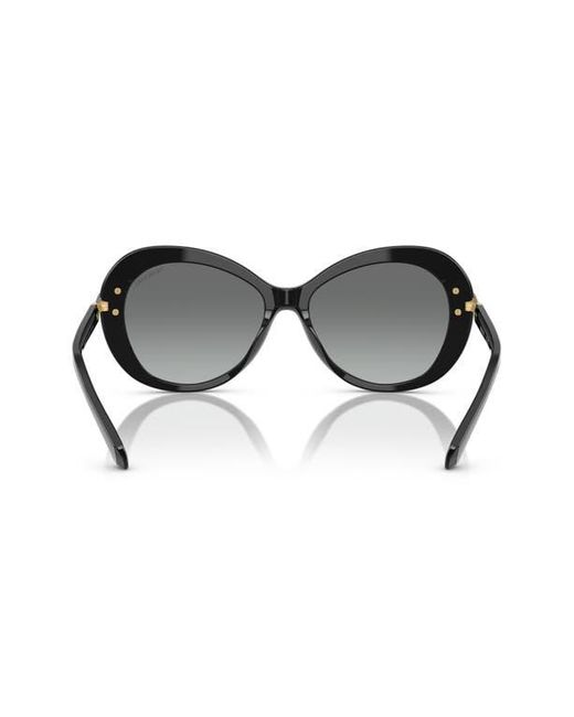 Swarovski Gray 56Mm Butterfly Sunglasses for men