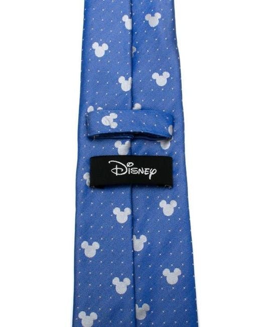 Cufflinks Inc. Blue Mickey Mouse Pin Dot Silk Tie for men