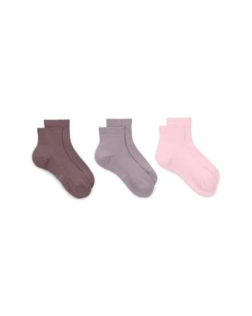 Nike Purple Everyday Elevated Assorted 3-Pack Ankle Socks