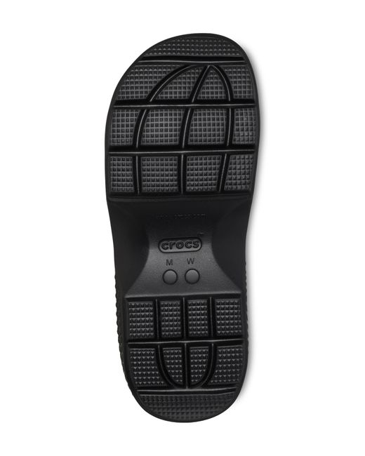 CROCSTM Black Stomp Water Resistant Platform Slide Sandal