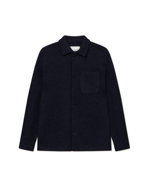 Les Deux Blue Kaleb Bouclé Shirt Jacket for men