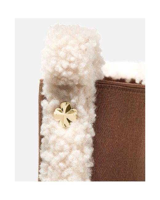 Kate Spade Brown London Faux Shearling Trim Chelsea Boot