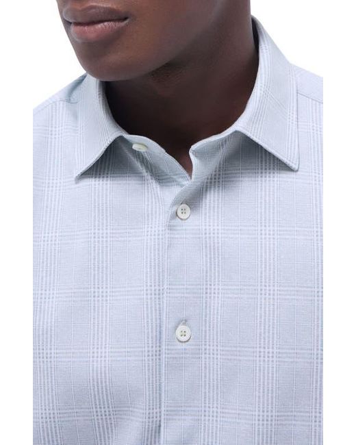 Bugatchi Blue Jimmy Ooohcotton Print Button-Up Shirt for men