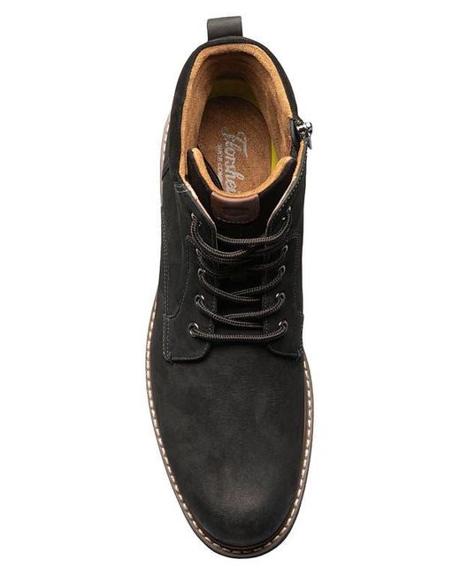 Florsheim Black Norwalk Plain Toe Lace-Up Boot for men