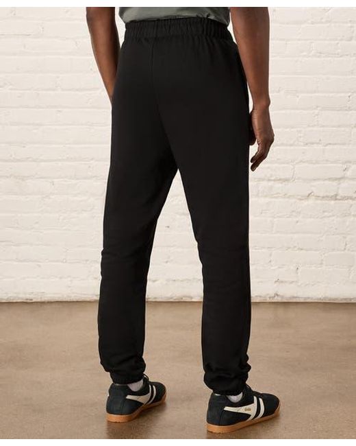 Pact Black Organic Brushed Fleece Sweatpant for men