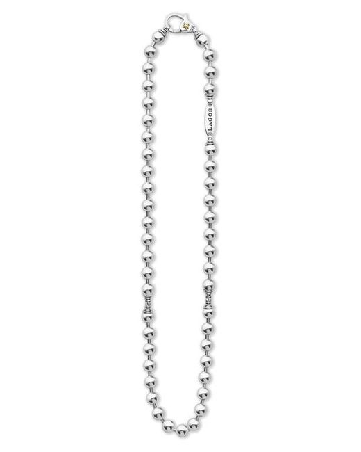 Lagos White Sterling Anthem 5Mm Ball Chain Necklace