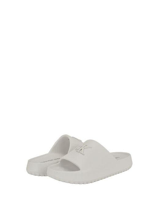 Calvin Klein White Nanzey Slide Sandal