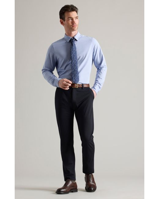 Rhone Blue Slim Fit Commuter Button-down Shirt for men