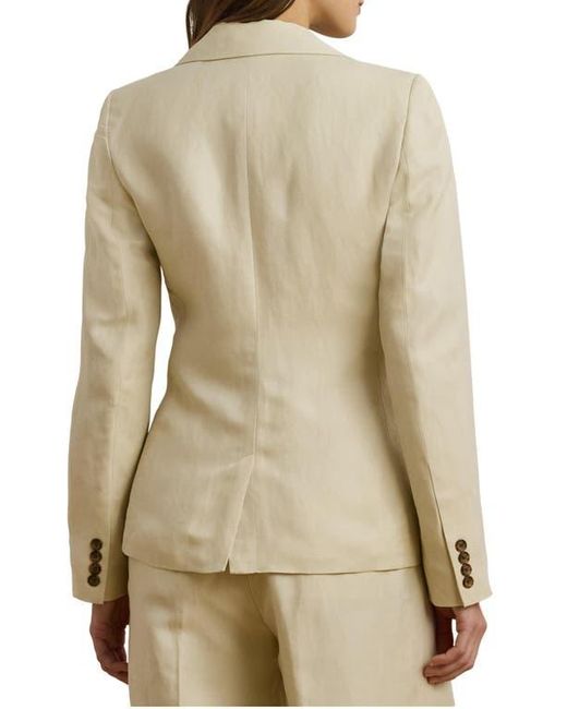 Ralph Lauren Natural Linen Blend Twill Blazer