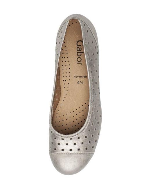 Gabor White 44.169 Ballet Flat