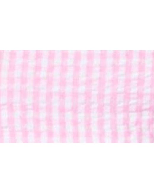 Edikted Purple Jenson Backless Gingham Tank