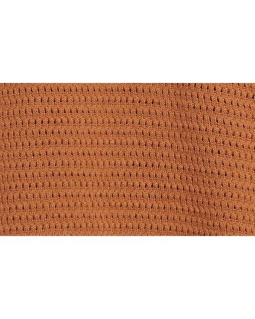 De Bonne Facture Brown Honeycomb Knit Polo for men