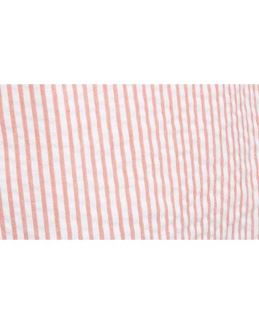 Berle Pink Flat Front Seersucker Shorts for men