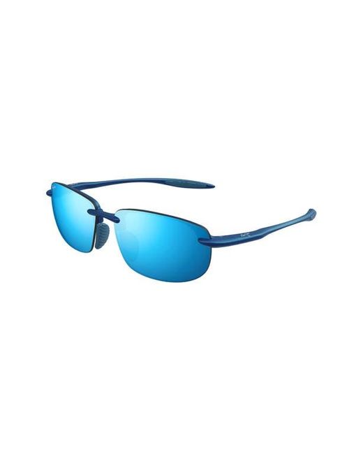 Maui Jim Blue Ho'Okipa Ultra Special Fit Polarizedplus2 60Mm Rectangular Sunglasses