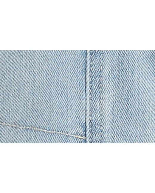 Wit & Wisdom Blue 'ab'solution Skyrise Patch Pocket Crop Wide Leg Jeans